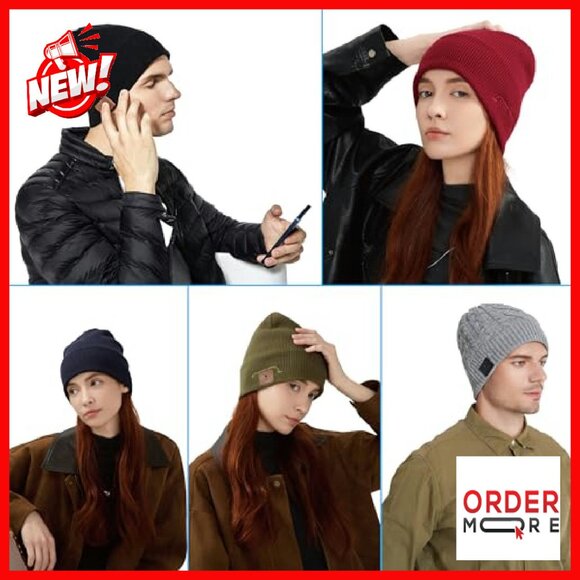 Merino Wool Bluetooth Beanie with HD Stereo, 30-Hour Play Time, Built-in Mic - Picture 7 of 7